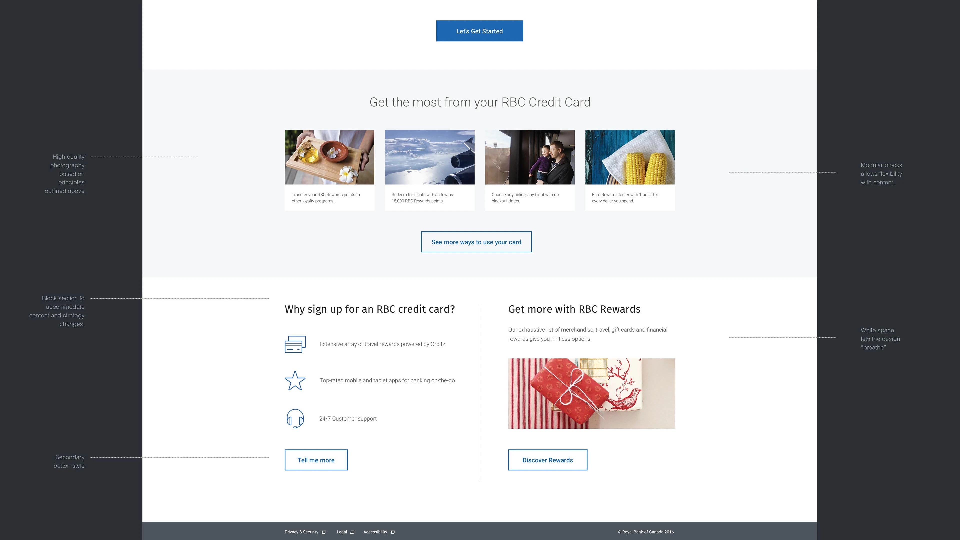 Royal Bank of Canada rewards program interface